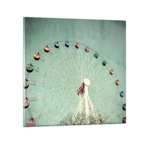 Impression sur verre - Image sur verre - Nous vous invitons à vous amuser - 30x30 cm