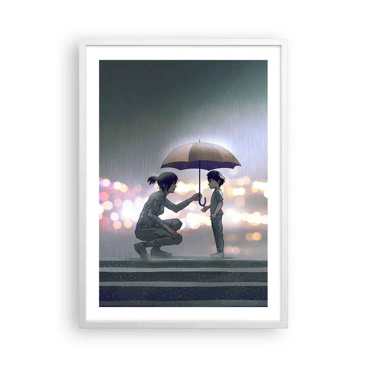 Affiche dans un cadre blanc - Poster - Et maintenant, tout va bien - 50x70 cm