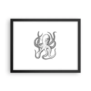 Affiche dans un cadre noir - Poster - Dansant avec les vagues - 40x30 cm