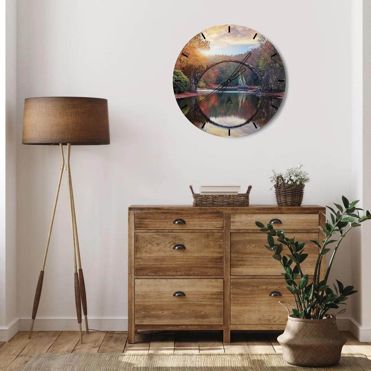 Horloge murale - Pendule murale - De l'autre cote du miroir - 30x30 cm