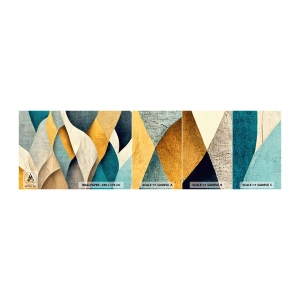 Échantillon de Papier Peint Autocollant Deluxe Sticker - Rythme et vague - Abstraction, Morceau, Épuisé - 100x30 cm