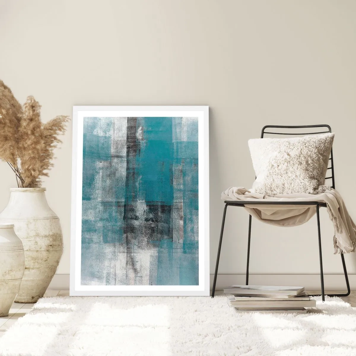 Affiche dans un cadre blanc - Poster - Eau et air - 30x40 cm