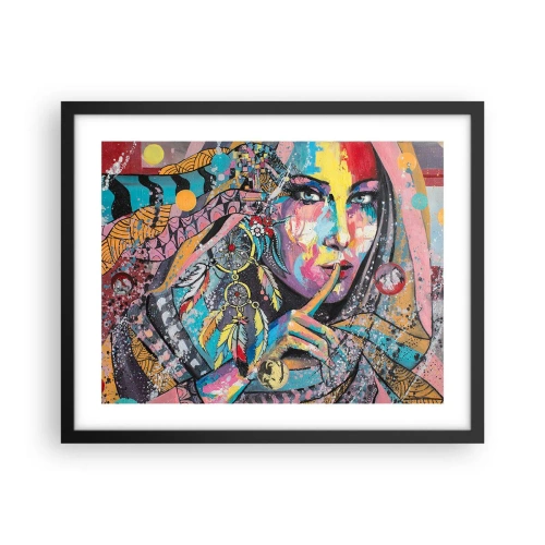 Affiche dans un cadre noir - Poster - Taisez-vous jusqu'à ce que vous compreniez - 50x40 cm