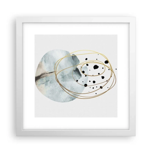 Affiche dans un cadre blanc - Poster - Emmêlement de l'espace - 30x30 cm