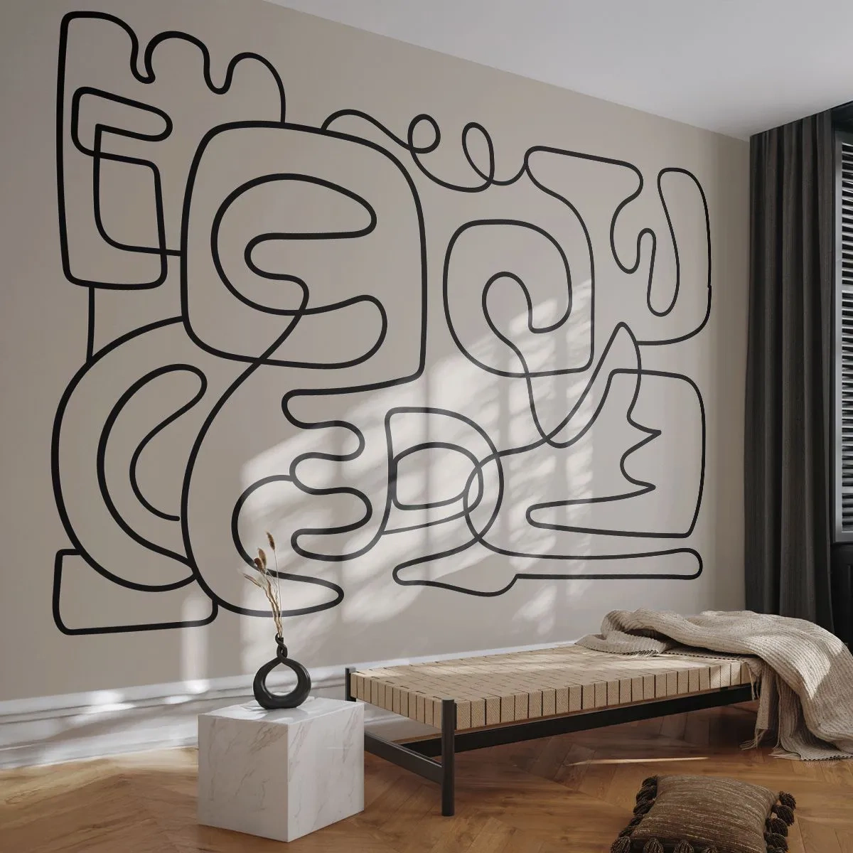 Papier Peint Photo Premium Canvas - Suivez les indices - Abstraction, Morceau, Linéaire - 150x105 cm