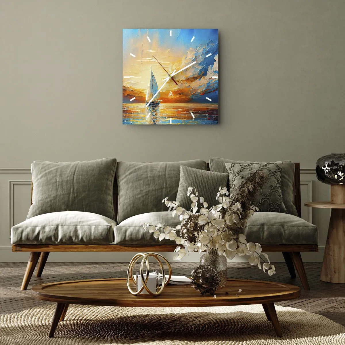 Horloge murale - Pendule murale - Expédition en or - 40x40 cm