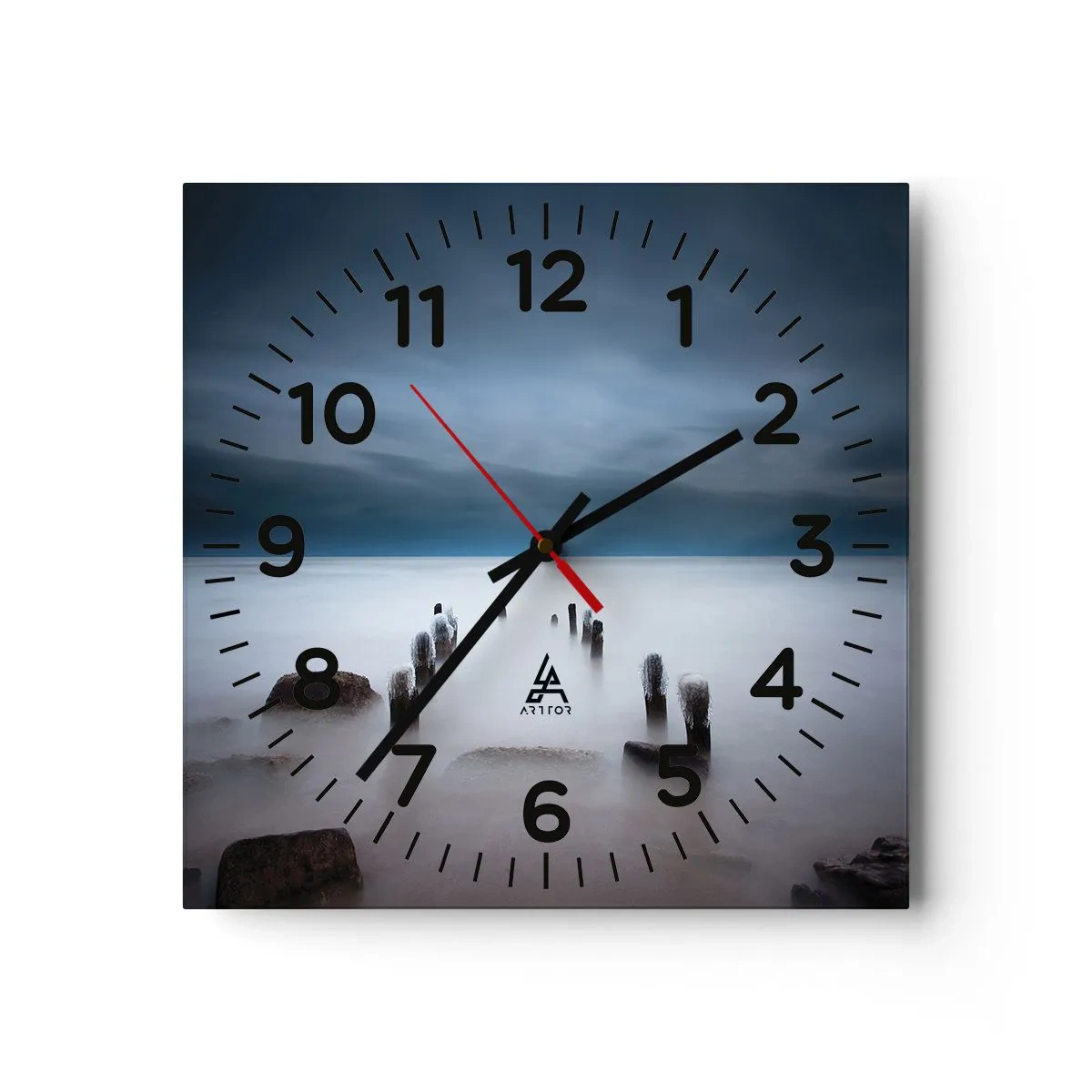 Horloge murale - Pendule murale - Lac pensif - 30x30 cm