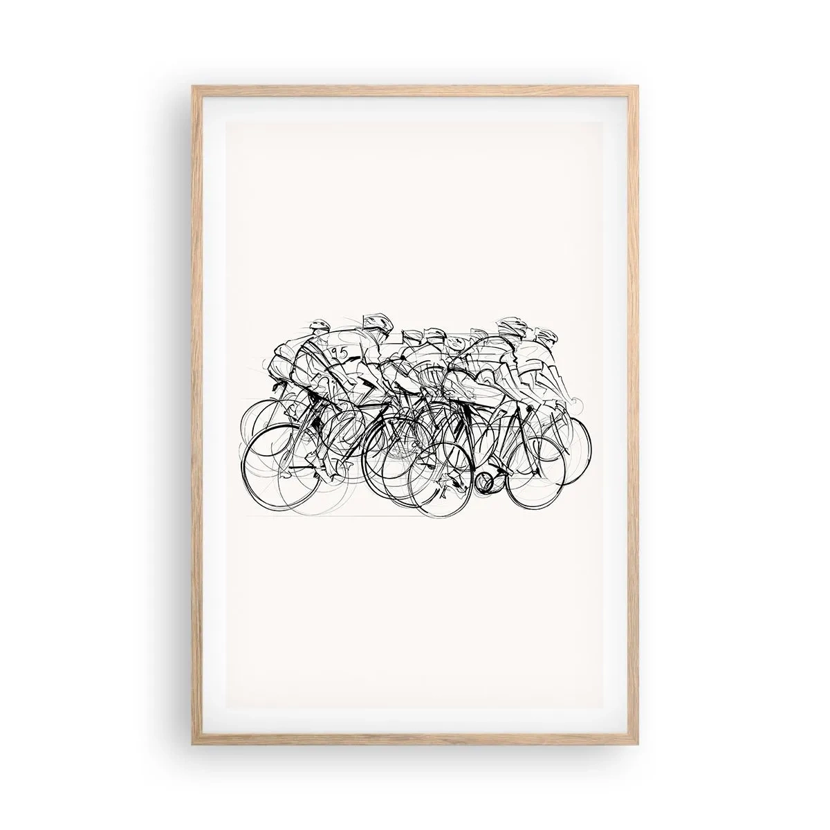 Affiche dans un chêne clair - Poster - Ensemble en équipe - 61x91 cm