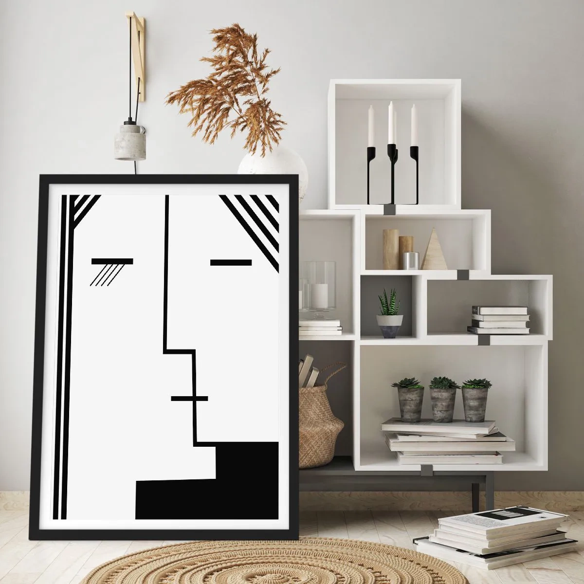 Affiche dans un cadre noir - Poster - Juste un baiser - 30x40 cm
