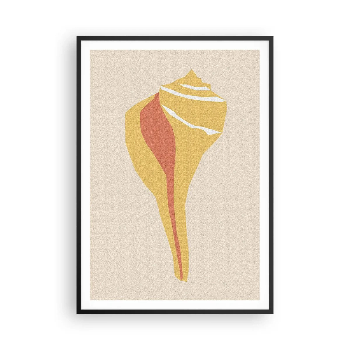 Affiche dans un cadre noir - Poster - Abstraction organique – croissance - 70x100 cm