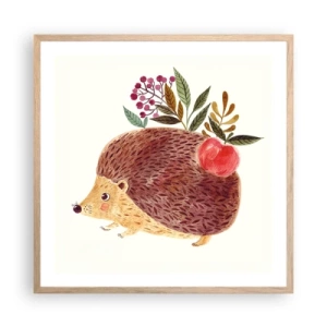 Affiche dans un chêne clair - Poster - Et tu m’apprécies déjà - 60x60 cm