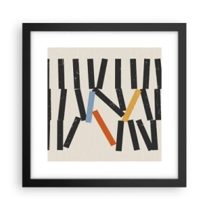 Affiche dans un cadre noir - Poster - Dominos – composition - 30x30 cm
