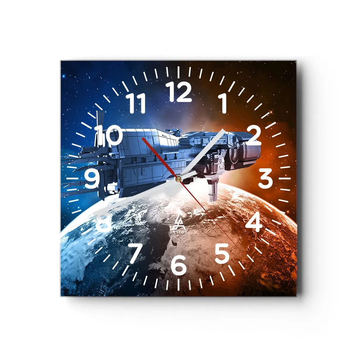 Horloge murale - Pendule murale - Un observateur attentif - 40x40 cm