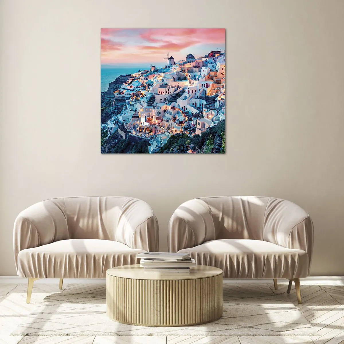 Impression sur verre - Image sur verre - Vos grandes vacances en Grèce - 30x30 cm