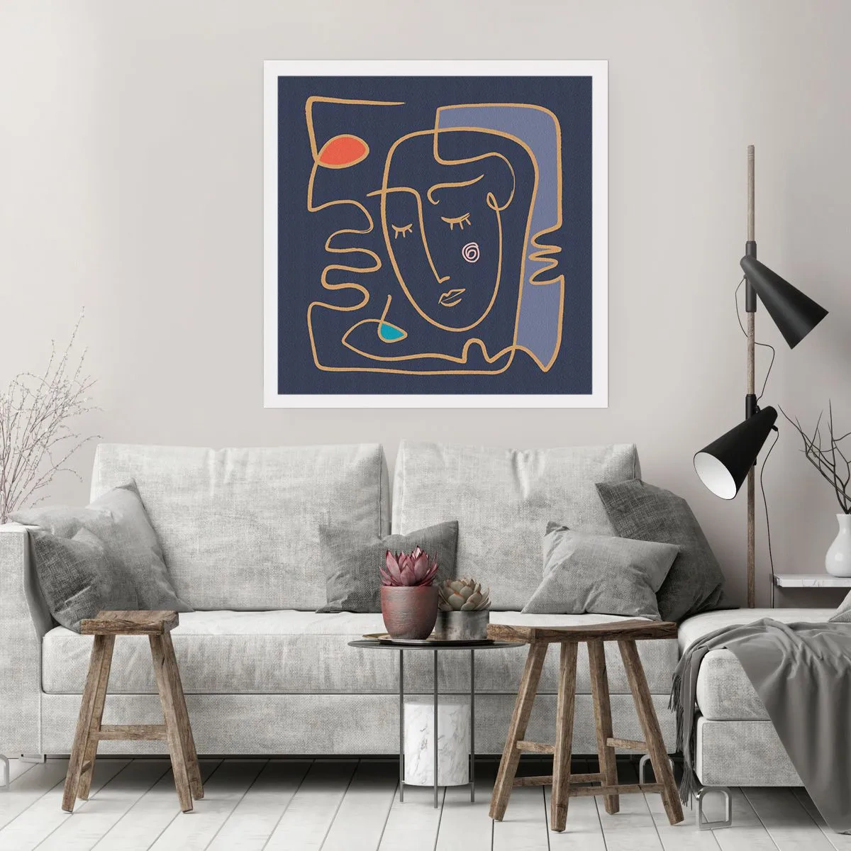Affiche - Poster - En réflexion - 40x40 cm
