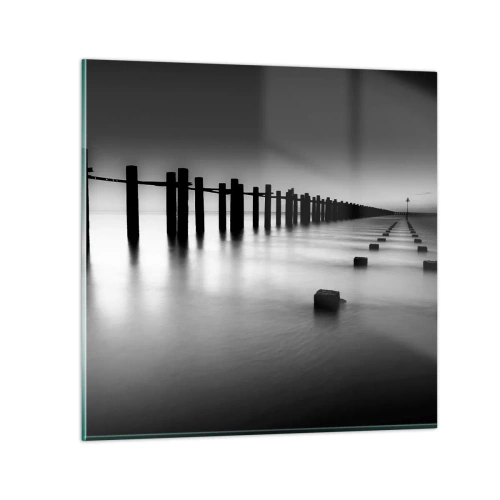Impression sur verre - Image sur verre - Distance grise dans le brouillard - 50x50 cm