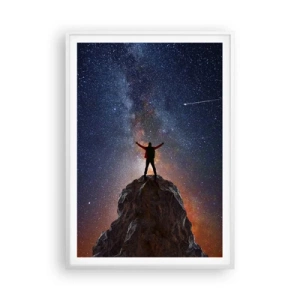 Affiche dans un cadre blanc - Poster - Le force est avec moi! - 70x100 cm