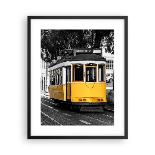 Affiche dans un cadre noir - Poster - Et du fado en arrière-plan - 40x50 cm