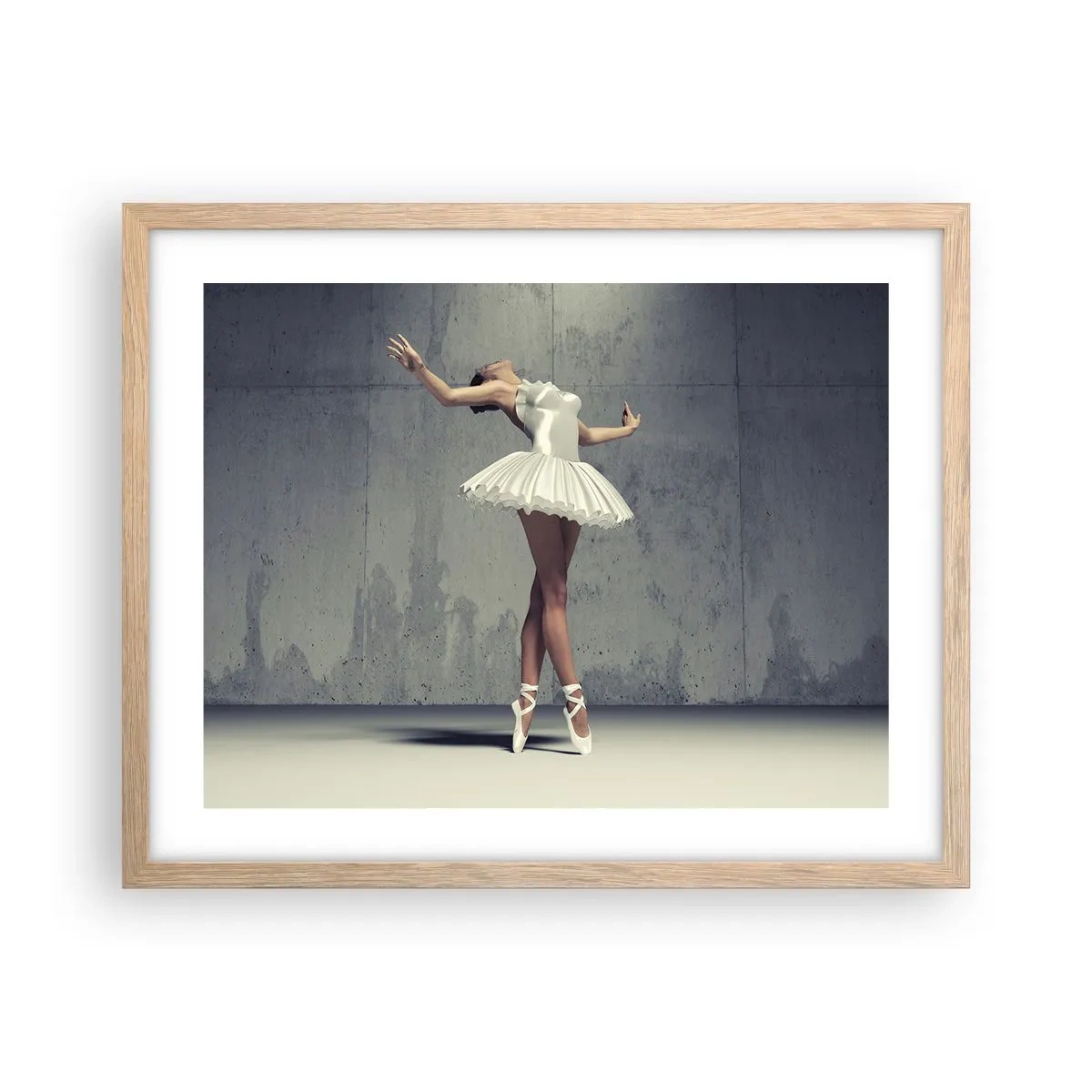 Affiche dans un chêne clair - Poster - Léger comme un oiseau - 50x40 cm