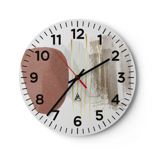 Horloge murale - Pendule murale - Colonnade abstraite - 40x40 cm