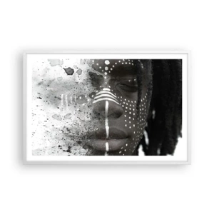 Affiche dans un cadre blanc - Poster - Découvrez l'esprit primal - 91x61 cm