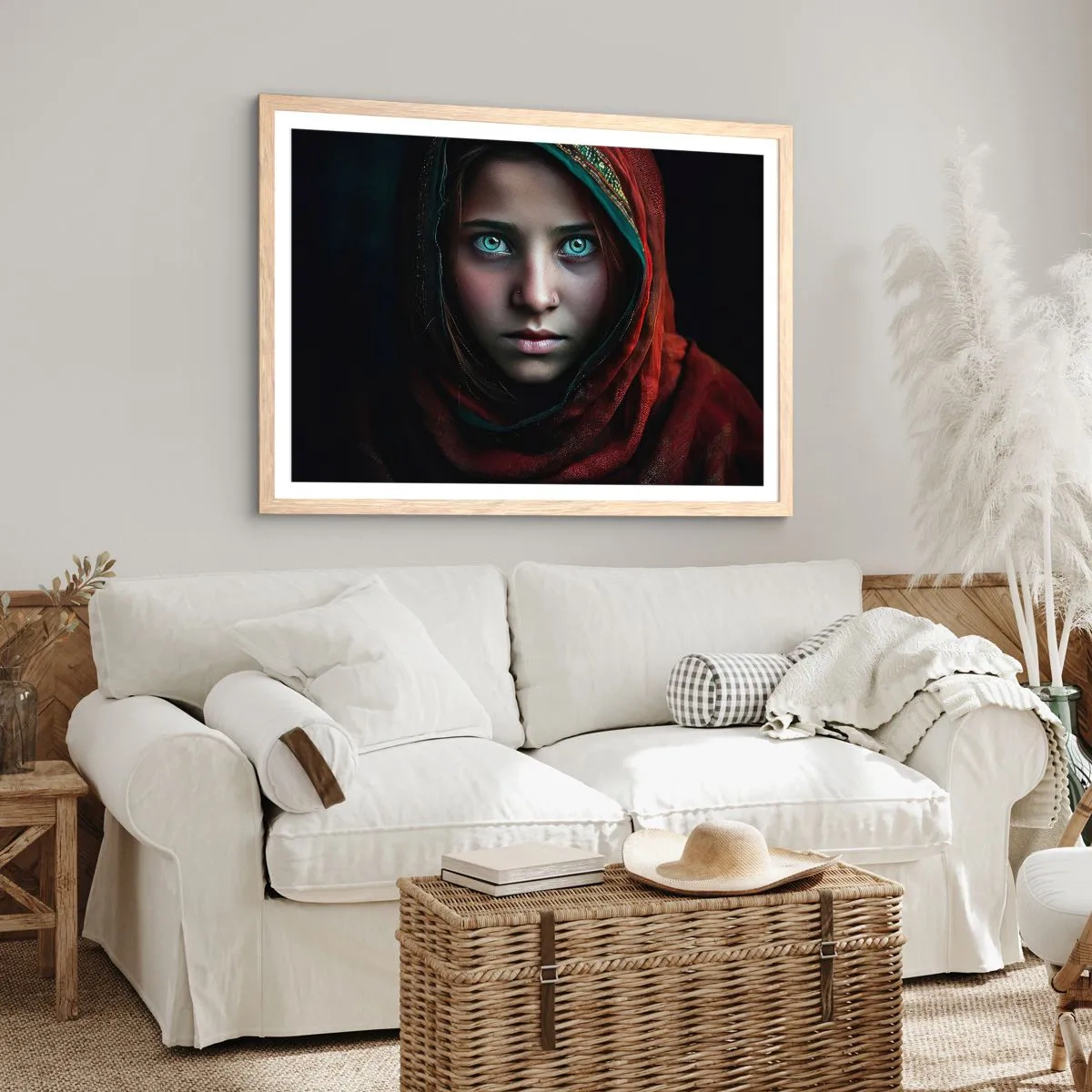 Affiche dans un chêne clair - Poster - Princesse orientale - 100x70 cm