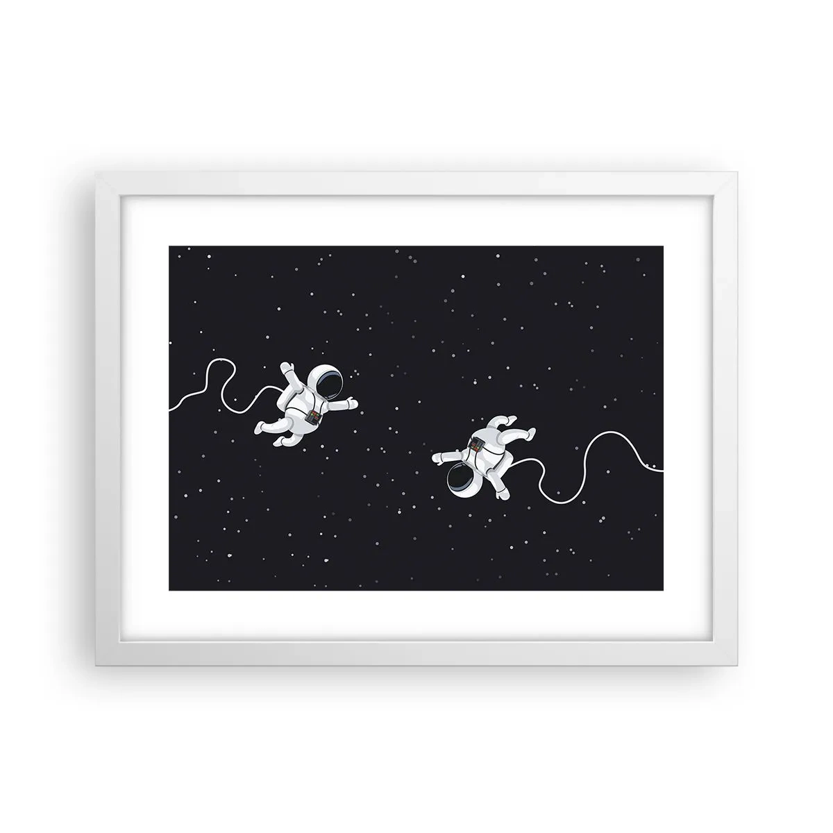 Affiche dans un cadre blanc - Poster - Sortie cosmique - 40x30 cm