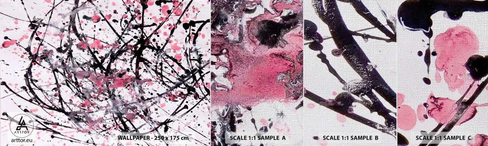 Échantillon de Papier Peint Premium Canvas - La nature éphémère de la vie - Abstraction, Morceau, Modèle moderne - 100x30 cm