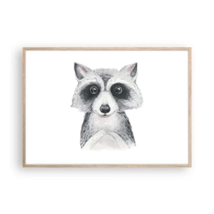 Affiche dans un chêne clair - Poster - Un moment pour s'émouvoir - 100x70 cm