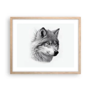 Affiche dans un chêne clair - Poster - Alpha – sans aucun doute - 50x40 cm