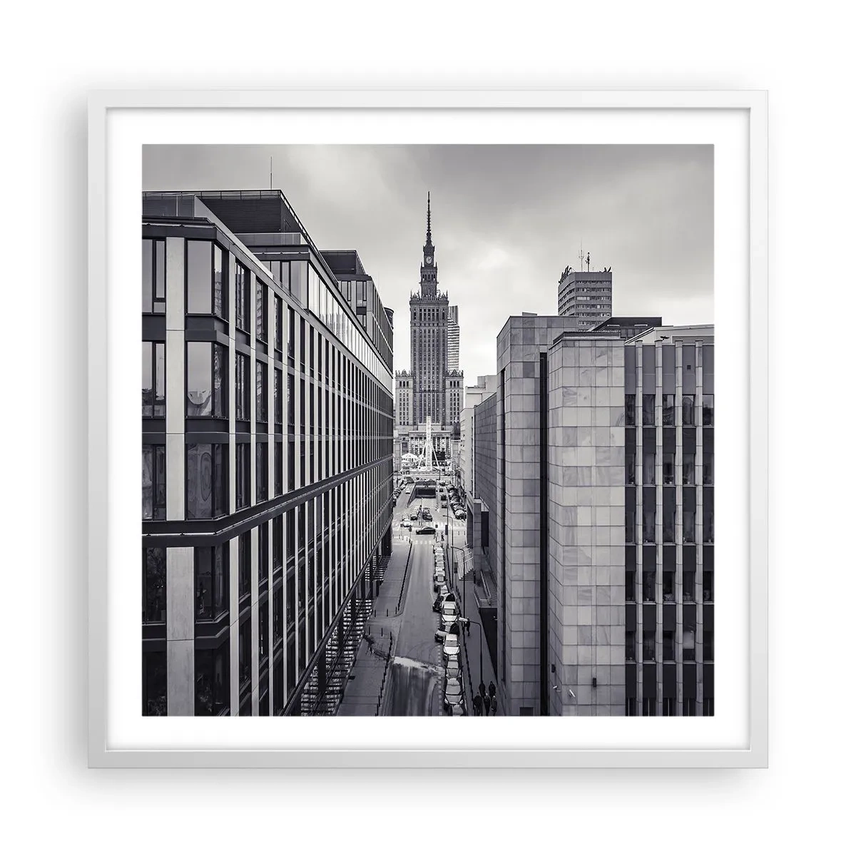 Affiche dans un cadre blanc - Poster - Vallée de Varsovie - 60x60 cm