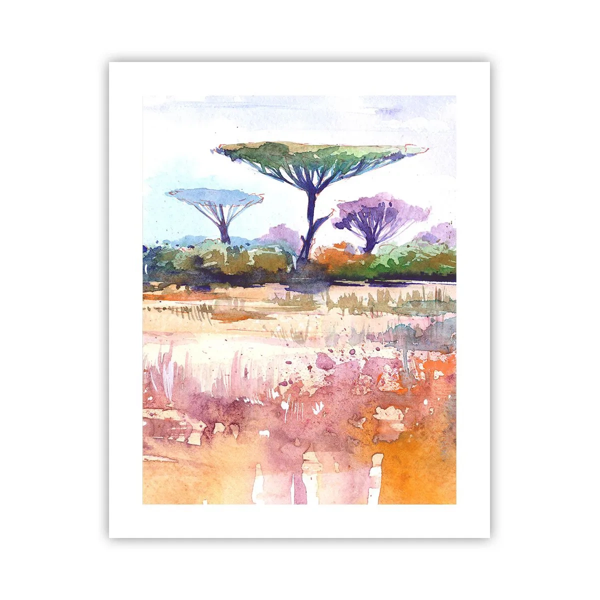 Affiche - Poster - Couleurs de savane - 40x50 cm