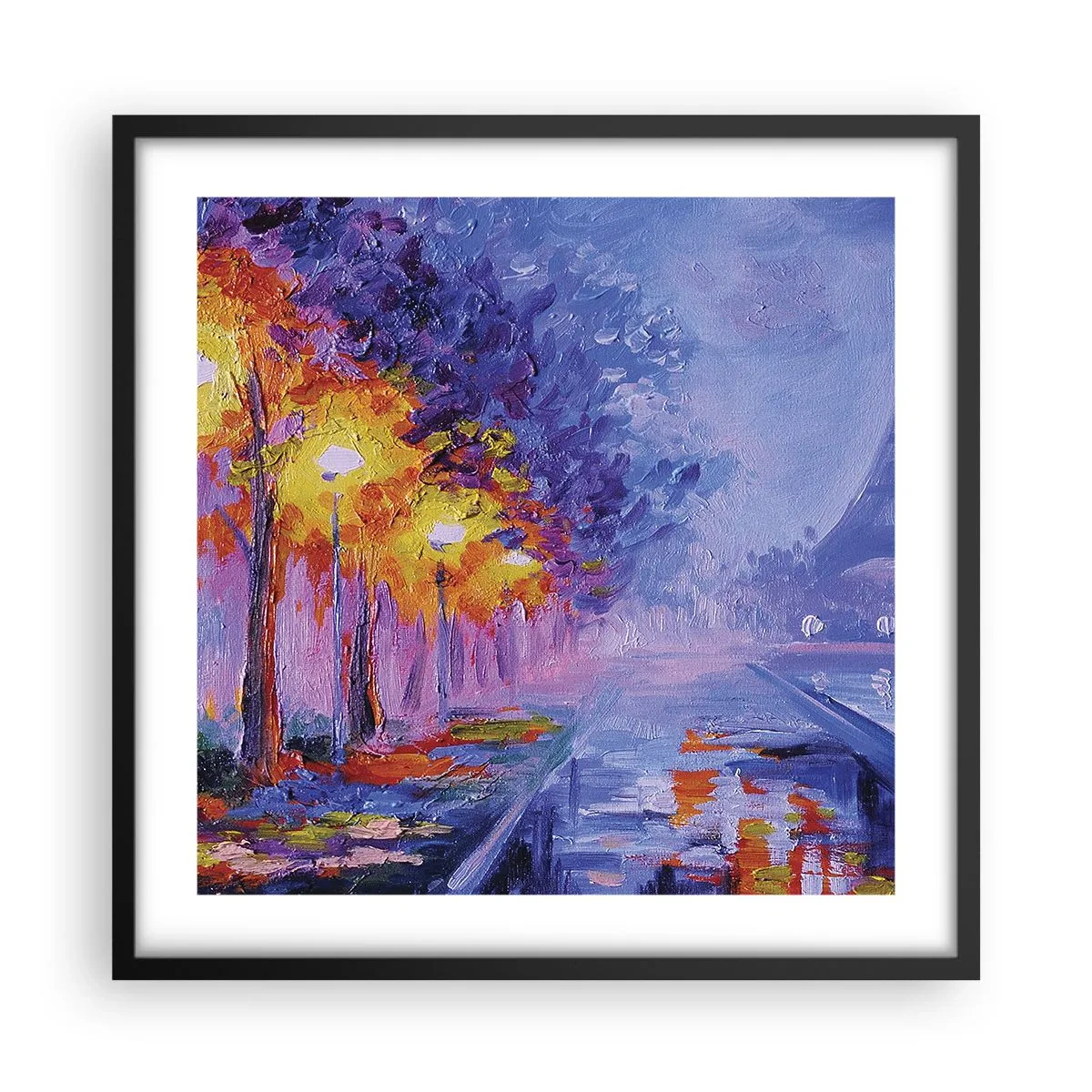 Affiche dans un cadre noir - Poster - Une ballade idéale - 50x50 cm