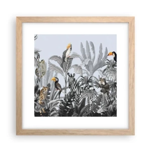 Affiche dans un chêne clair - Poster - Conte de fées africain - 30x30 cm