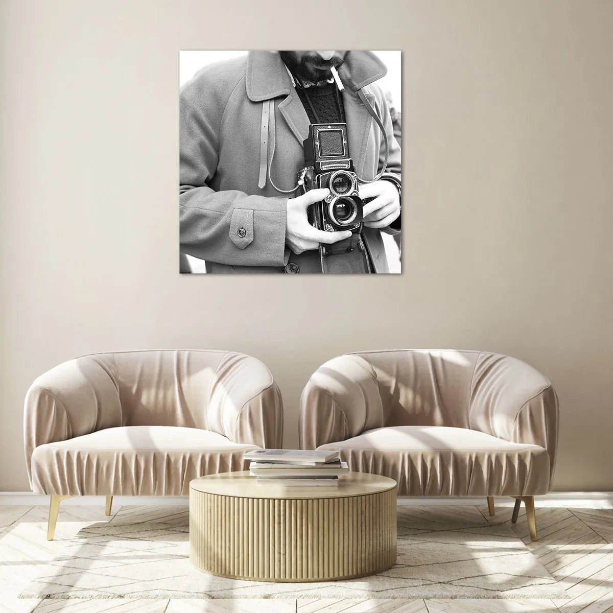 Impression sur verre - Image sur verre - Dans un style rétro - 40x40 cm