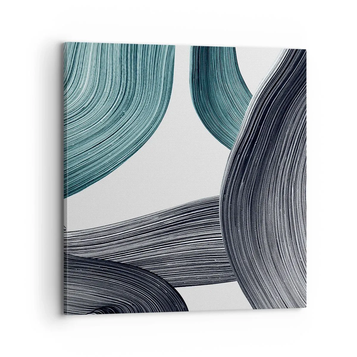 Impression sur toile - Image sur toile - Sentiers émeraude et noirs - 70x70 cm