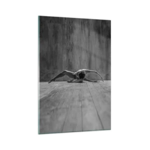 Impression sur verre - Image sur verre - Une danseuse dans une pose artistique - 80x120cm - Symétrie trouvée - Décoration murale moderne pour le salon et la chambre ARTTOR