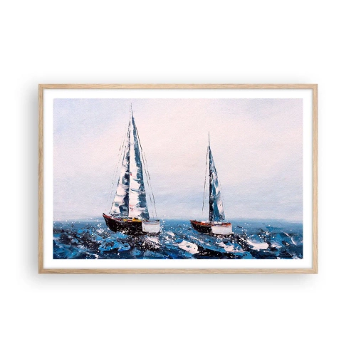 Affiche dans un chêne clair - Poster - Confrérie du vent - 91x61 cm