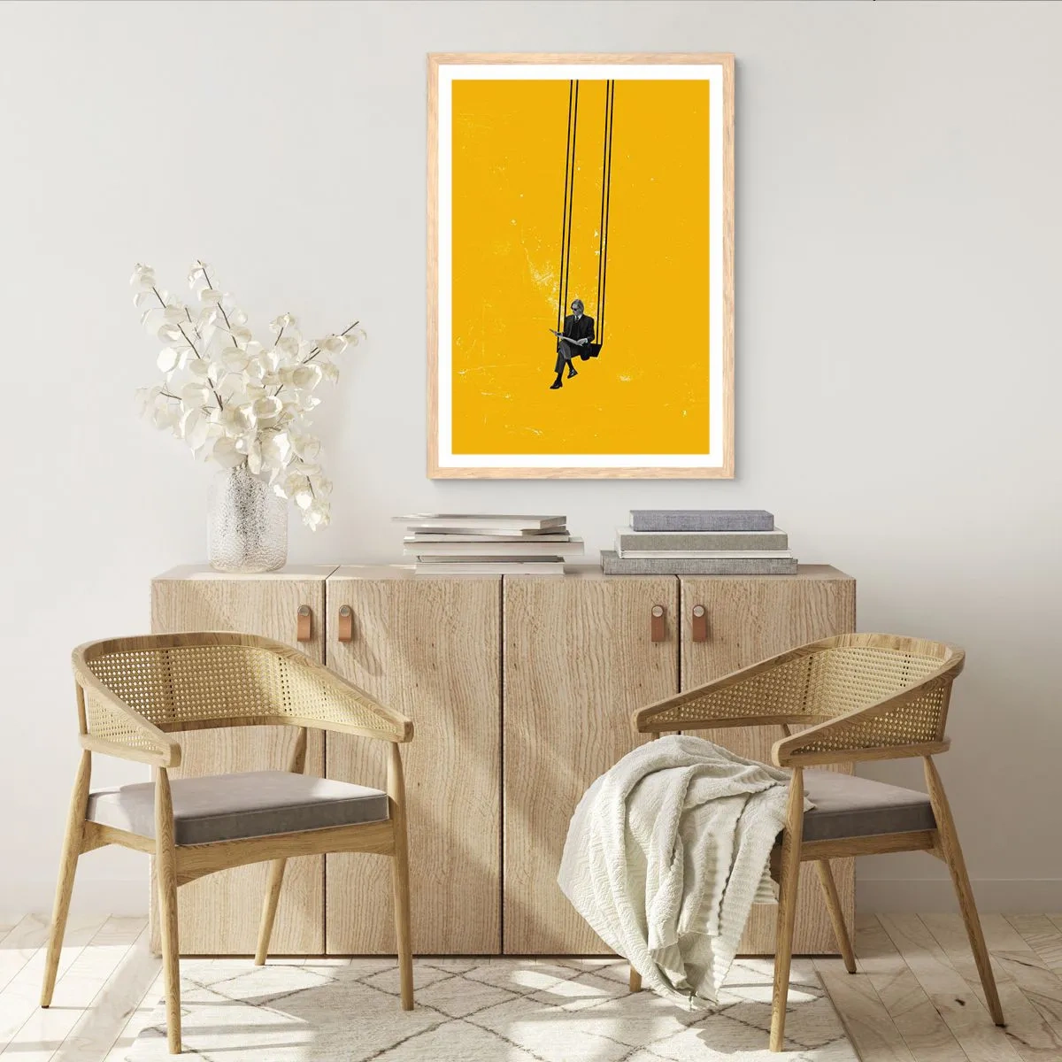 Affiche dans un chêne clair - Poster - Un jour comme tous les jours - 50x70 cm