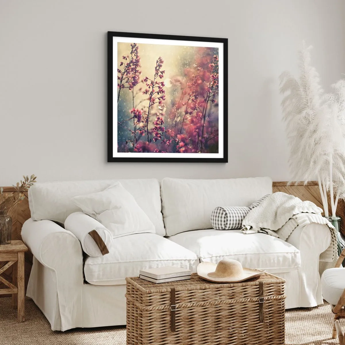 Affiche dans un cadre noir - Poster - Jardin secret - 60x60 cm