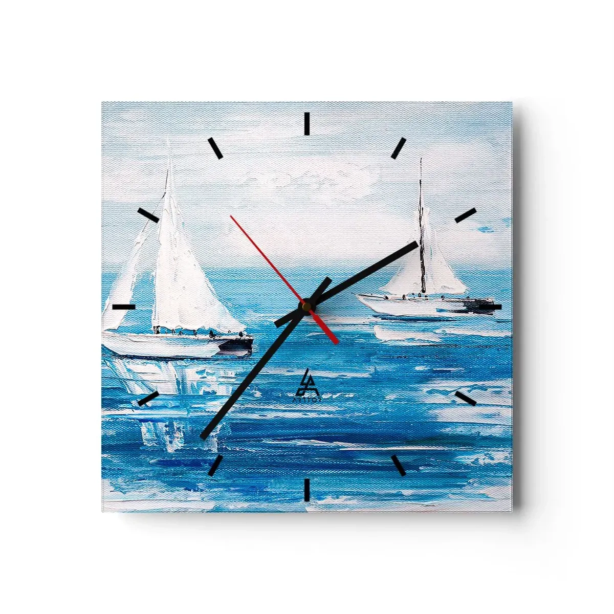 Horloge murale - Pendule murale - Avec un ami à mes côtés - 40x40 cm