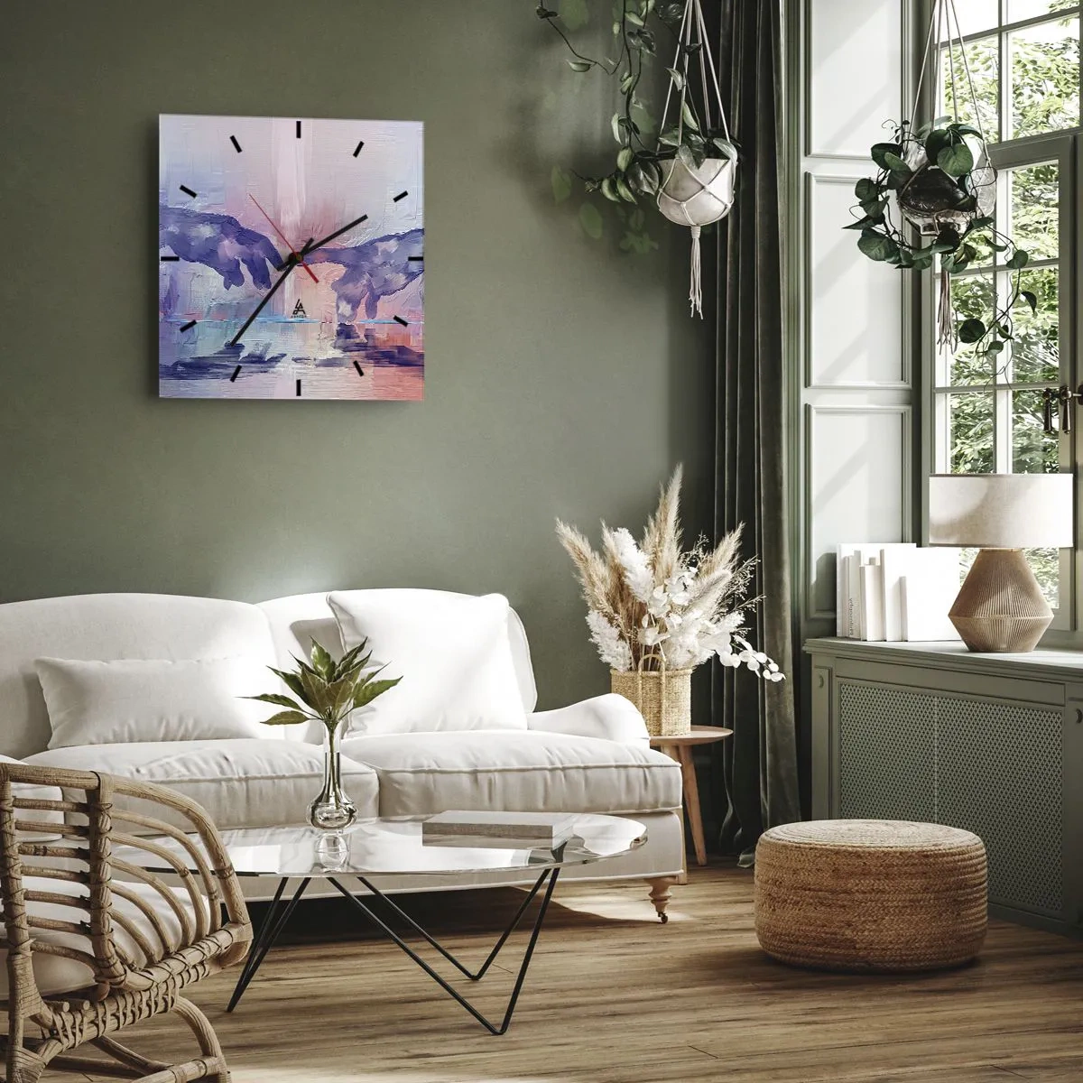 Horloge murale - Pendule murale - Divine étincelle de vie - 40x40 cm