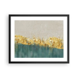 Affiche dans un cadre noir - Poster - La frontière dorée - 50x40 cm