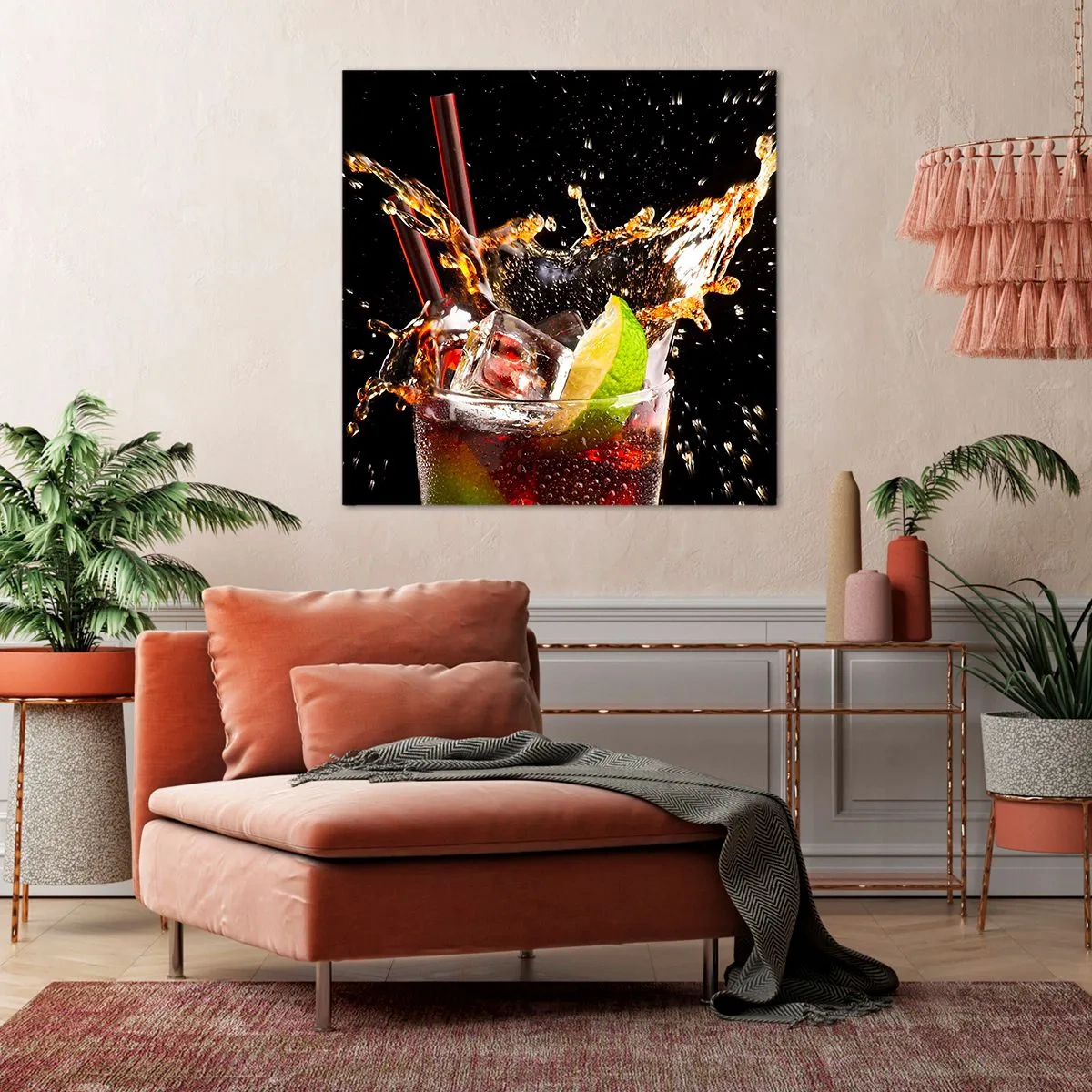 Impression sur toile - Image sur toile - Joie et énergie des couleurs - 50x50 cm