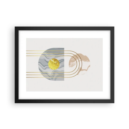 Affiche dans un cadre noir - Poster - Clareté et brillance - 40x30 cm