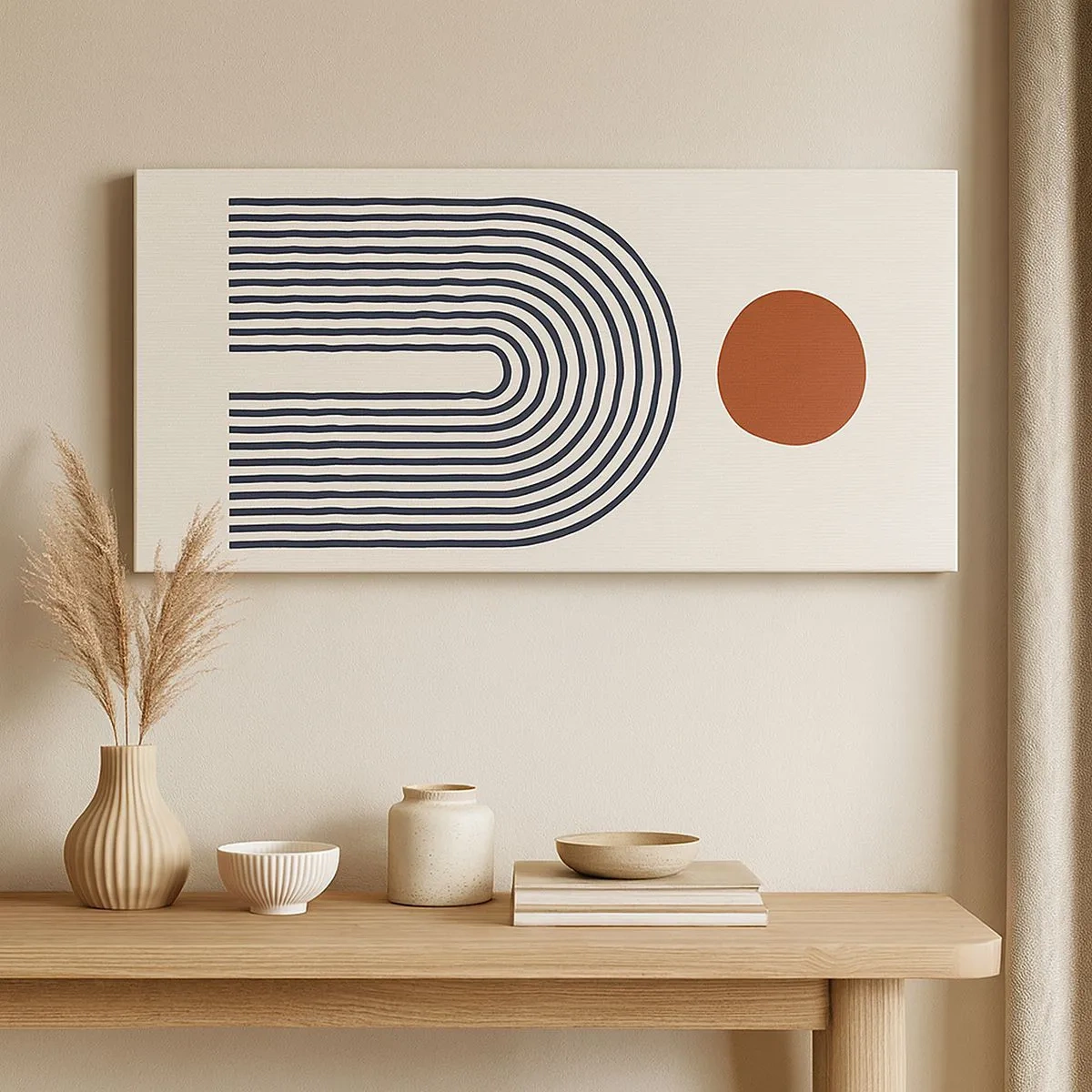 Impression sur toile - Image sur toile - Le magnétisme des formes et des couleurs - 100x40 cm