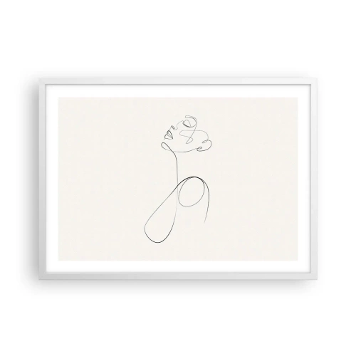 Affiche dans un cadre blanc - Poster - En boucle dans les rêves - 70x50 cm