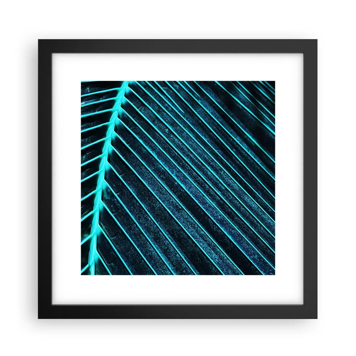 Affiche dans un cadre noir - Poster - Texture verte - 30x30 cm