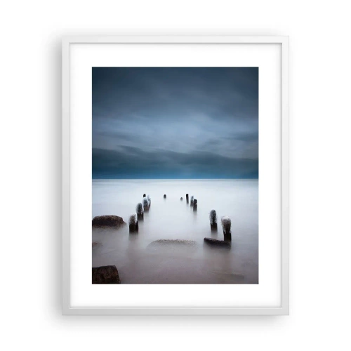 Affiche dans un cadre blanc - Poster - Lac pensif - 40x50 cm