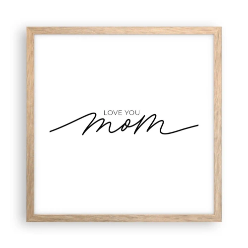 Affiche dans un chêne clair - Poster - Grand chamboulement - 40x40 cm